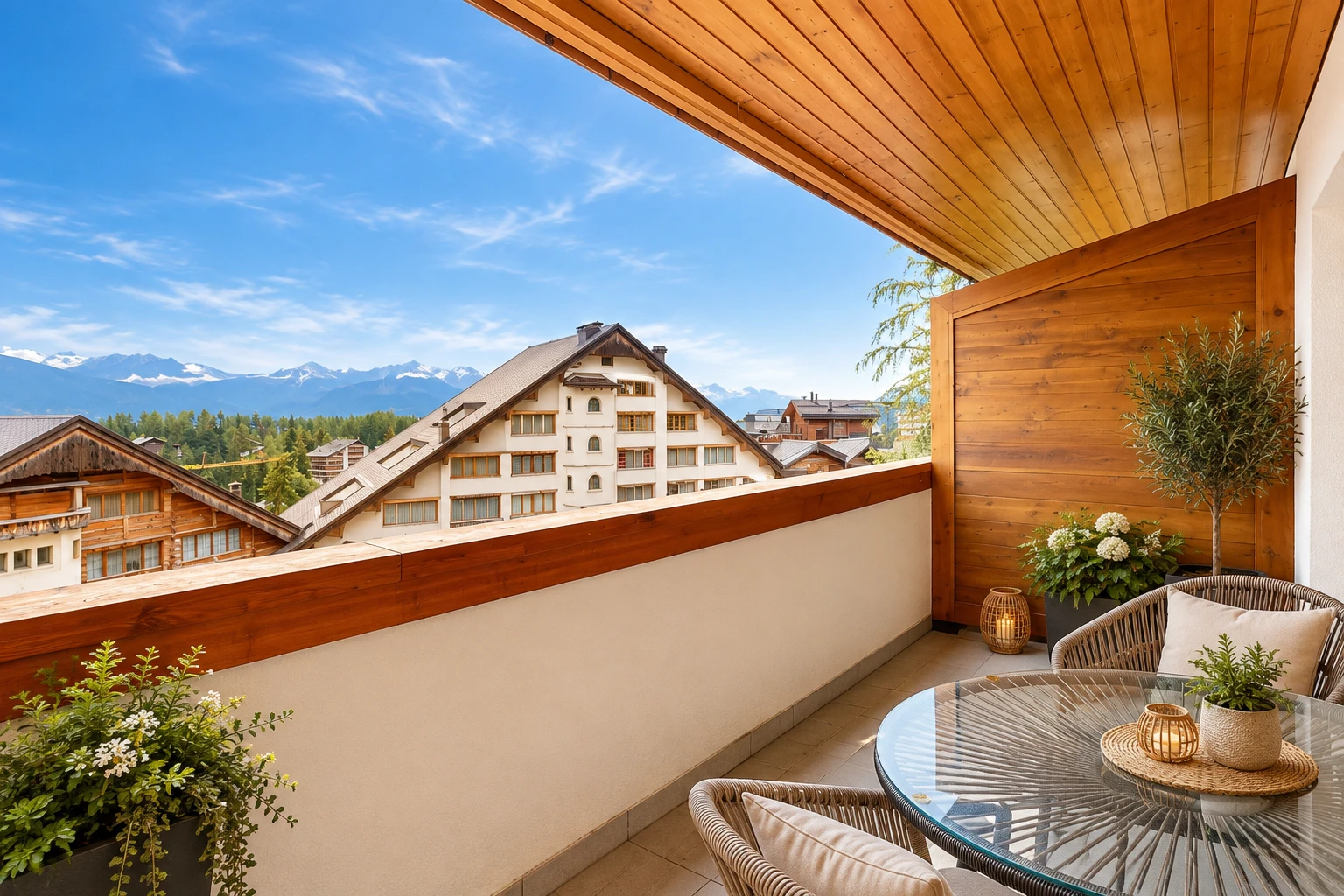 balcon avec balcon, mountain view, vue sur la montagne, day time, et view focus