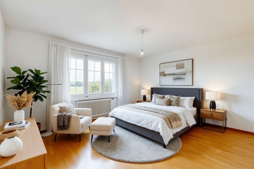 chambre avec lumière naturelle, natural light, radiateur, cloison sèche, et drywall