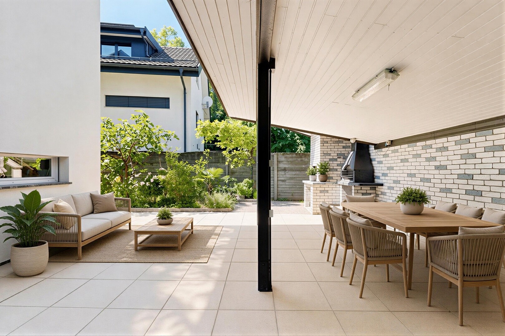 terrasse avec terrasse, day time, from property, et clôture