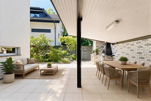 terrasse avec terrasse, day time, from property, et clôture