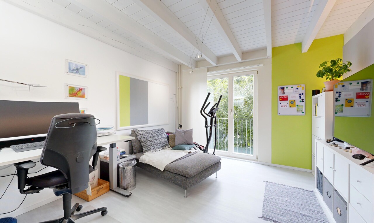 büro mit drywall, gipskartonwand, beamed ceiling, balkendecke, und high end ceiling