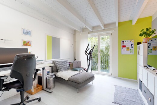 büro mit drywall, gipskartonwand, beamed ceiling, balkendecke, und high end ceiling