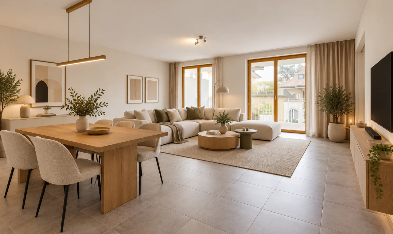pièce vide avec accès à l'extérieur, light floor, inside property, baseboards wall, et plinthes murales