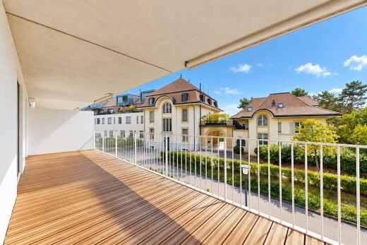 terrasse avec balcon, apartment complex view, from property, view focus, et day time