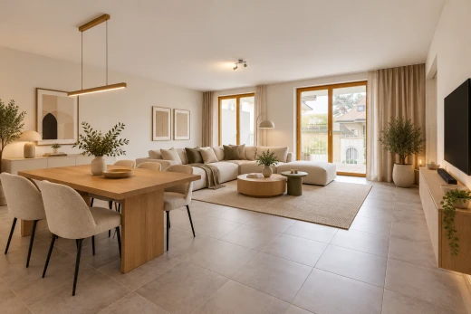 pièce vide avec accès à l'extérieur, light floor, inside property, baseboards wall, et plinthes murales