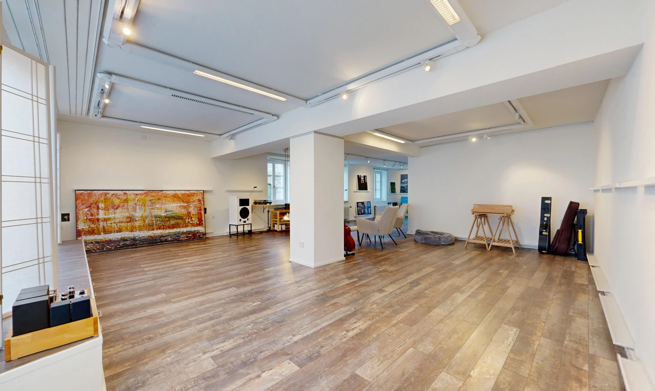 leerer raum mit deckenbeleuchtung, drywall, gipskartonwand, wood finish floor, und holzfußboden