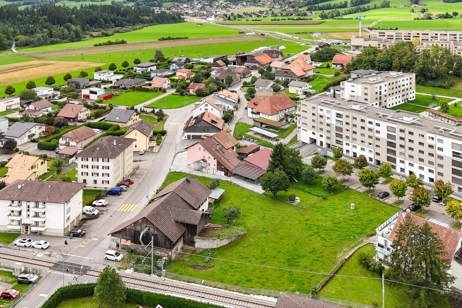façade avec aerial view