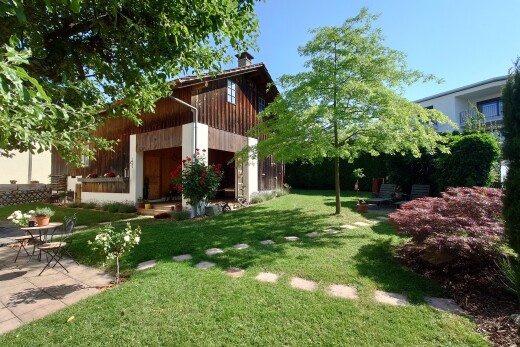 jardin avec terrasse, pelouse, et day time