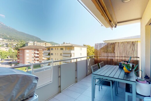 balkon mit from property, grill, day time, balkon, und blick auf die berge