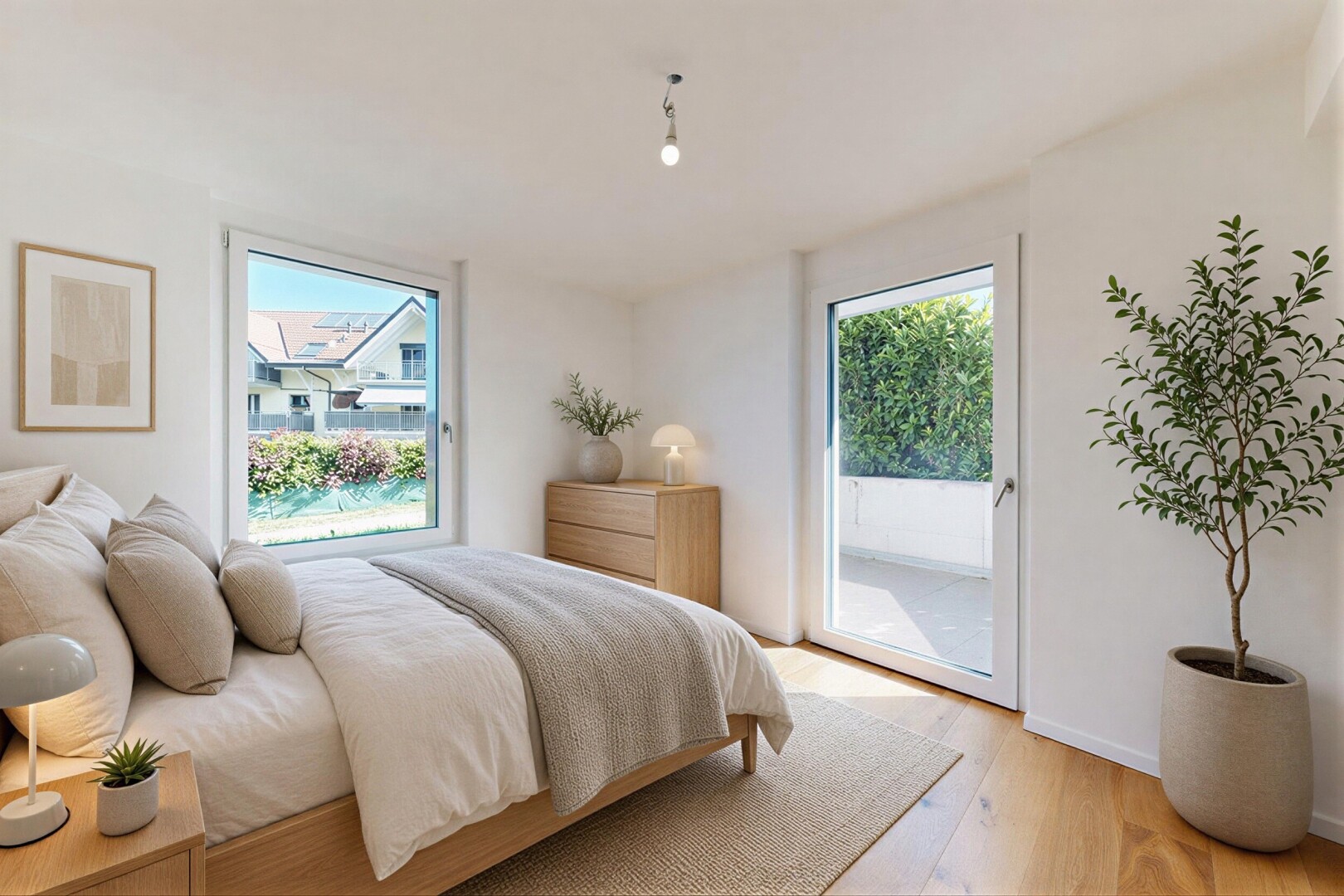 pièce vide avec cloison sèche, drywall, sol en finition bois, wood finish floor, et inside property
