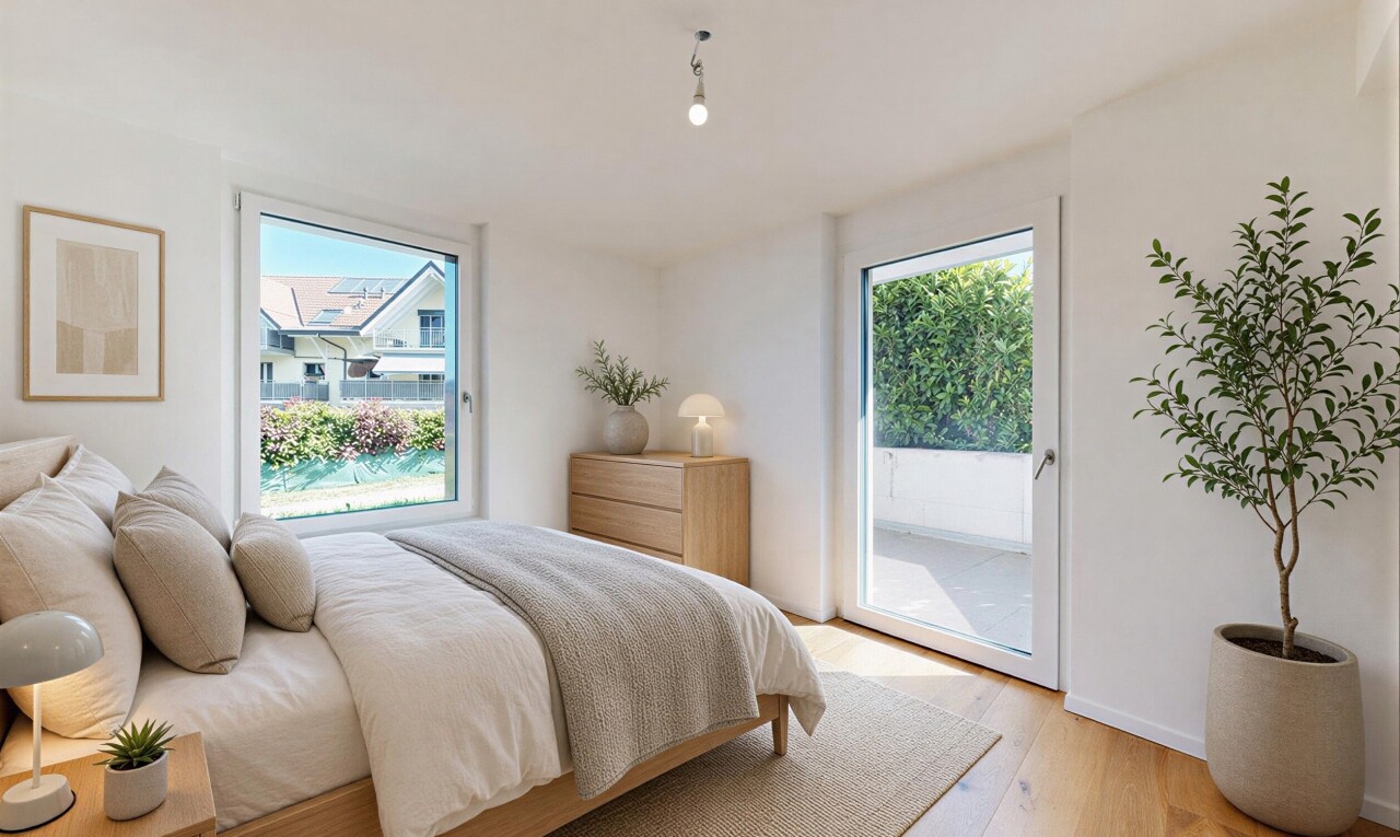 pièce vide avec cloison sèche, drywall, sol en finition bois, wood finish floor, et inside property