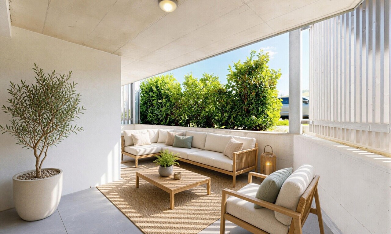 terrasse avec from property et day time