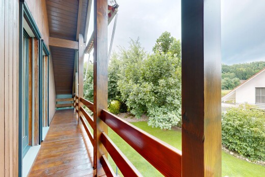 balkon mit overcast und from property