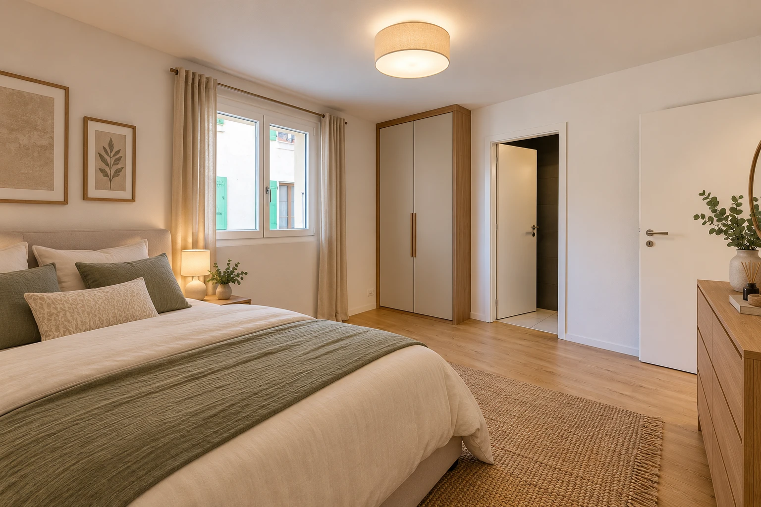 leerer raum mit drywall, gipskartonwand, inside property, wood finish floor, und holzfußboden