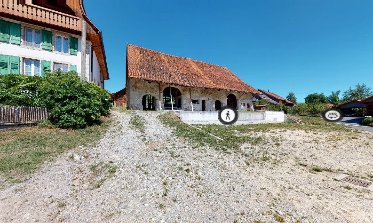 blick auf die vorderseite des hauses