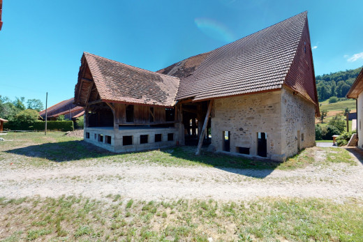 blick auf die vorderseite des hauses