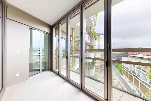 terrasse avec balcon et overcast