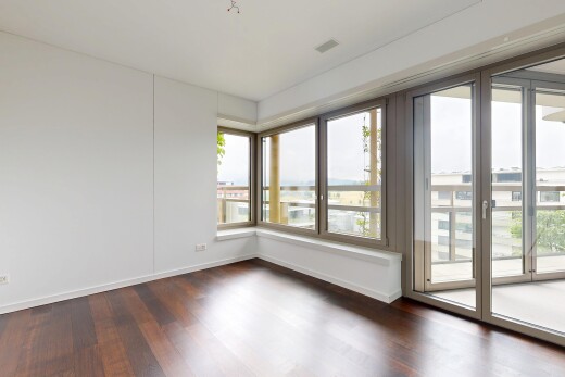pièce vide avec inside property, sol en finition bois, wood finish floor, dark floor, et plinthes murales