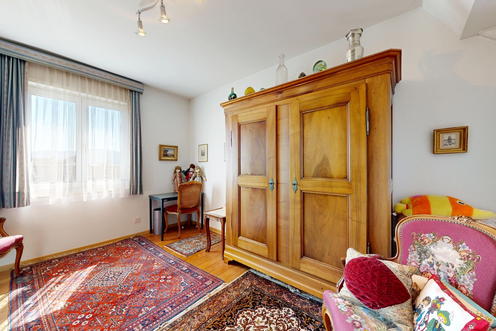 room / bedroom with light wood-style floors and baseboards