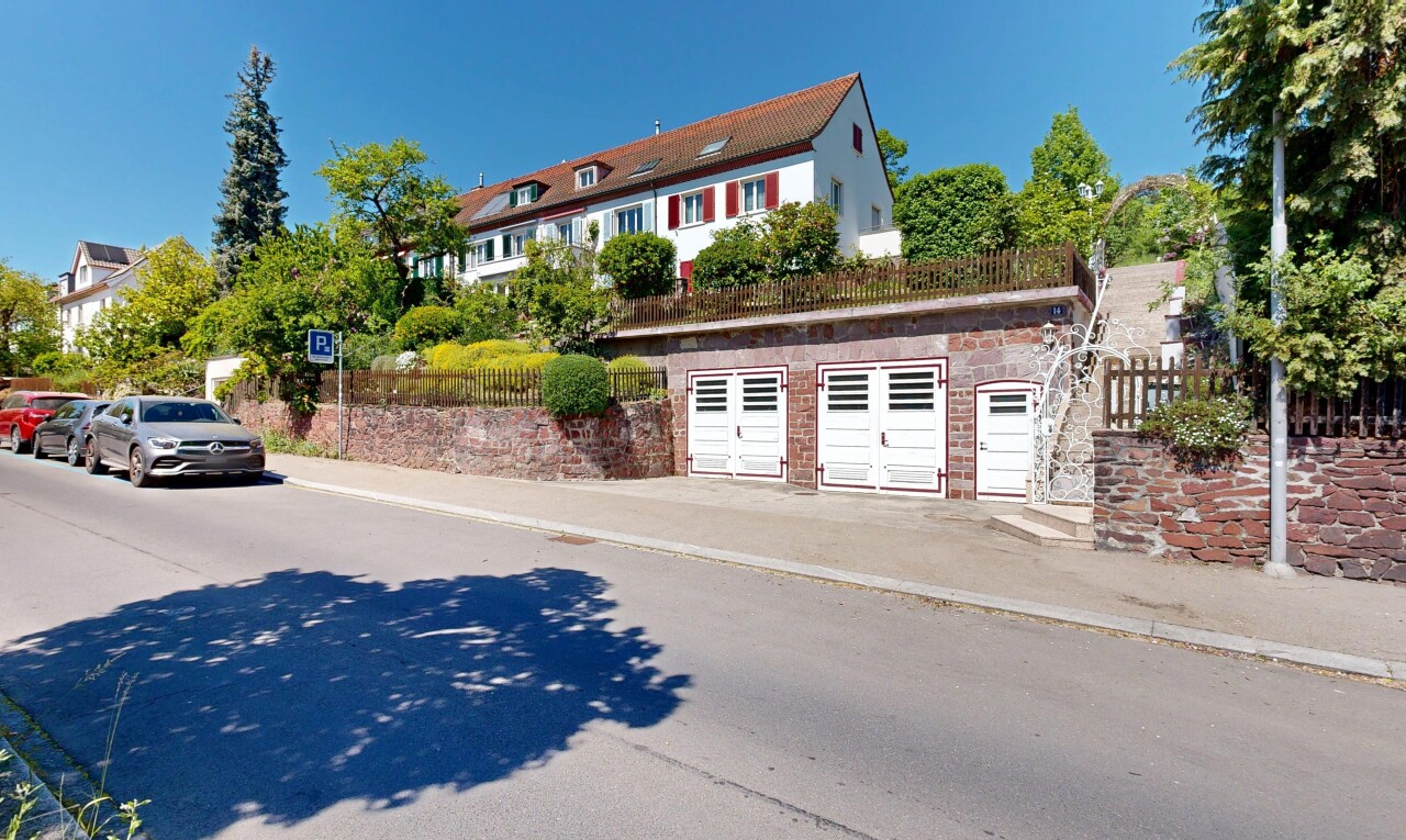 view of property featuring a garage