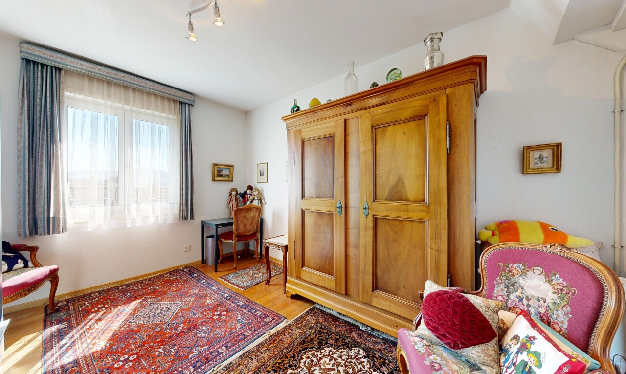 room / bedroom with light wood-style floors and baseboards