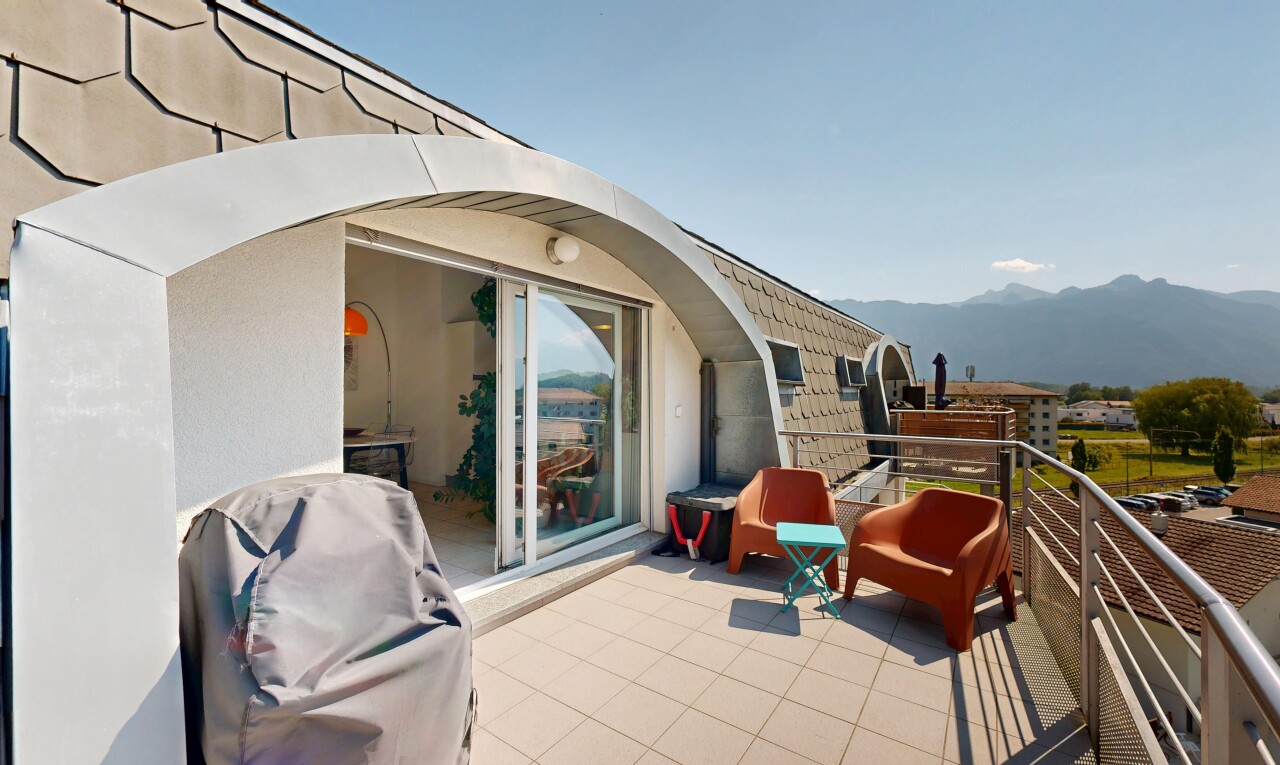 terrasse avec gril, from property, day time, mountain view, et vue sur la montagne