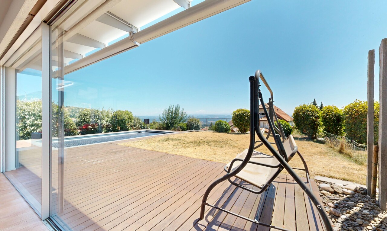 terrasse mit day time, deck, und from property