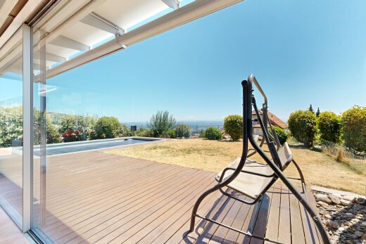 terrasse mit day time, deck, und from property