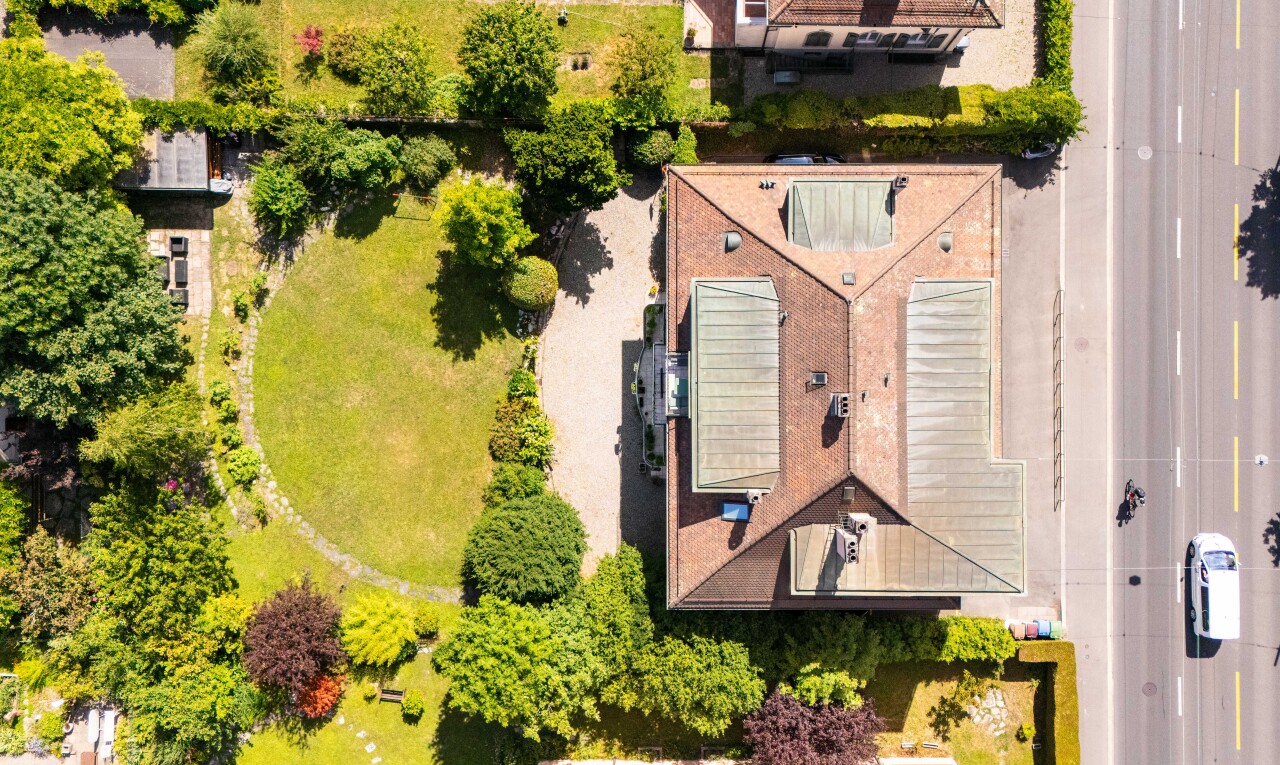 jardin avec aerial view