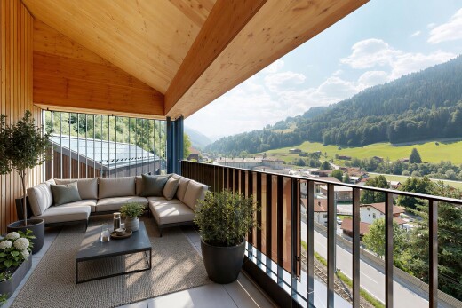 balkon mit view focus, day time, balkon, wohnraum im freien, und from property