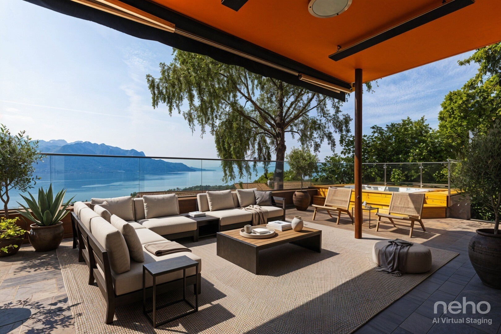 terrasse avec terrasse, day time, vue sur la montagne, et mountain view