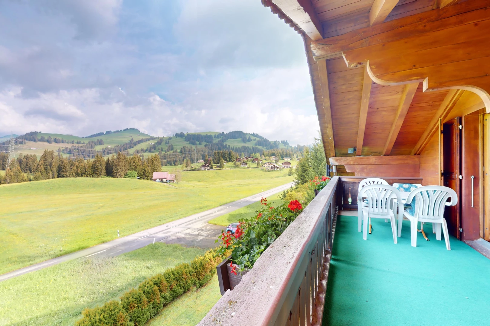 balcon avec vue sur la montagne, mountain view, from property, et balcon