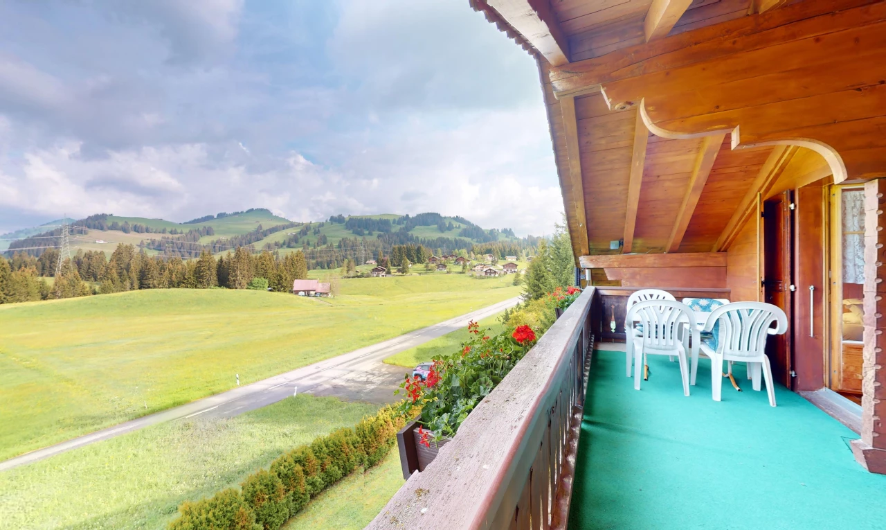 balcon avec vue sur la montagne, mountain view, from property, et balcon