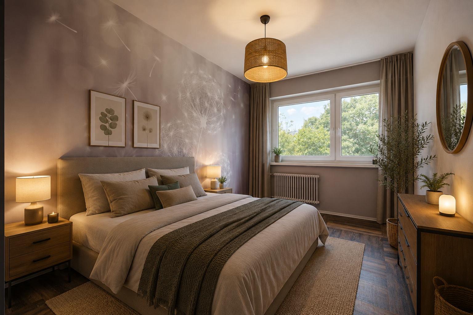 pièce vide avec radiateur, sol en finition bois, wood finish floor, cloison sèche, et drywall