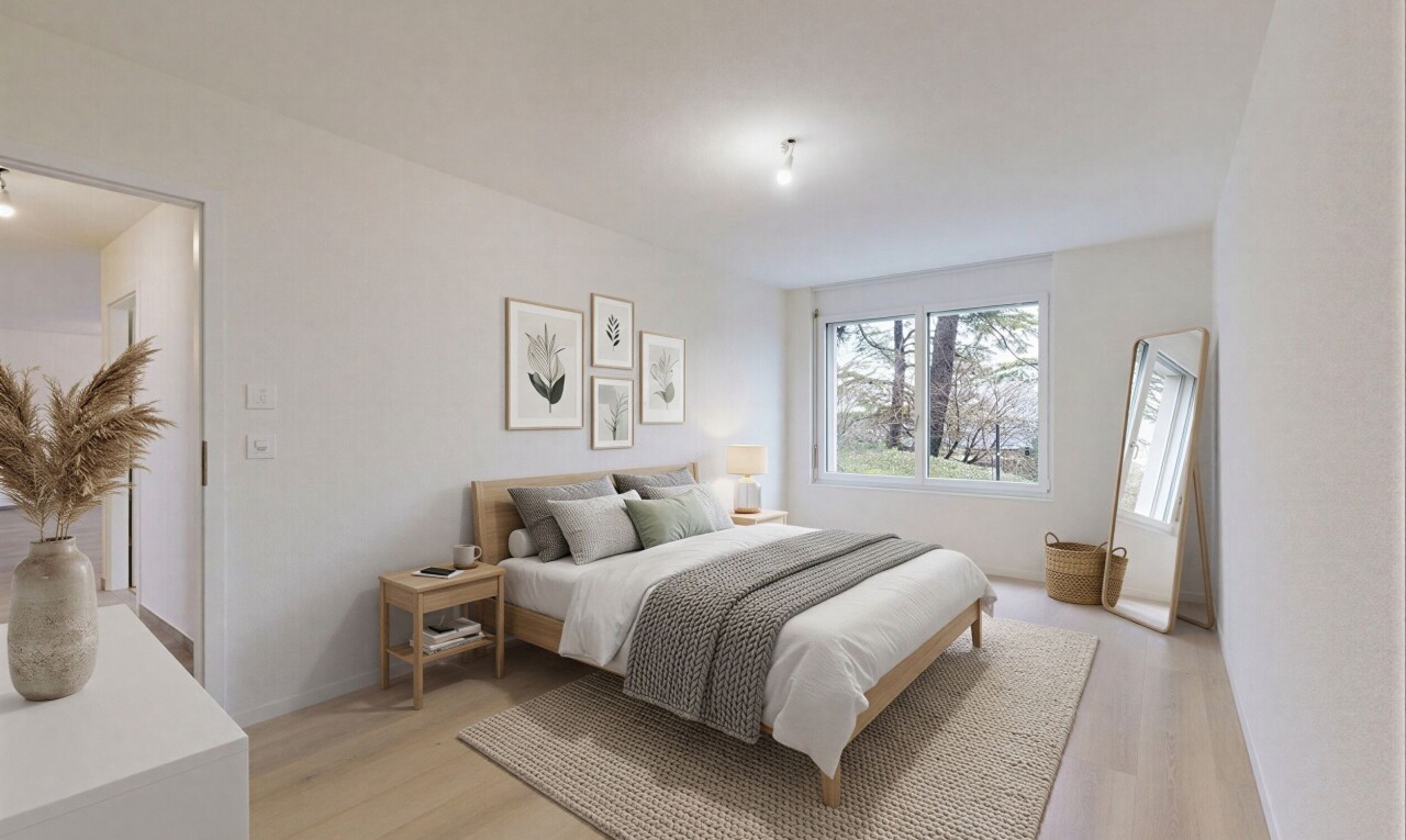 pièce vide avec drywall, cloison sèche, wood finish floor, sol en finition bois, et natural light