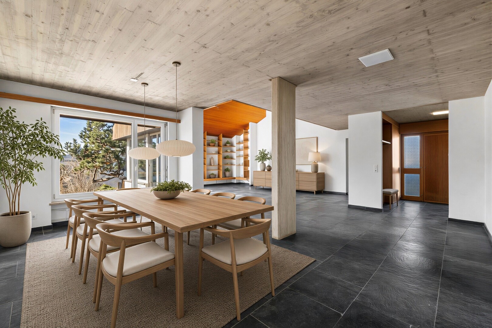 leerer raum mit natürliches licht, natural light, inside community, gipskartonwand, und drywall