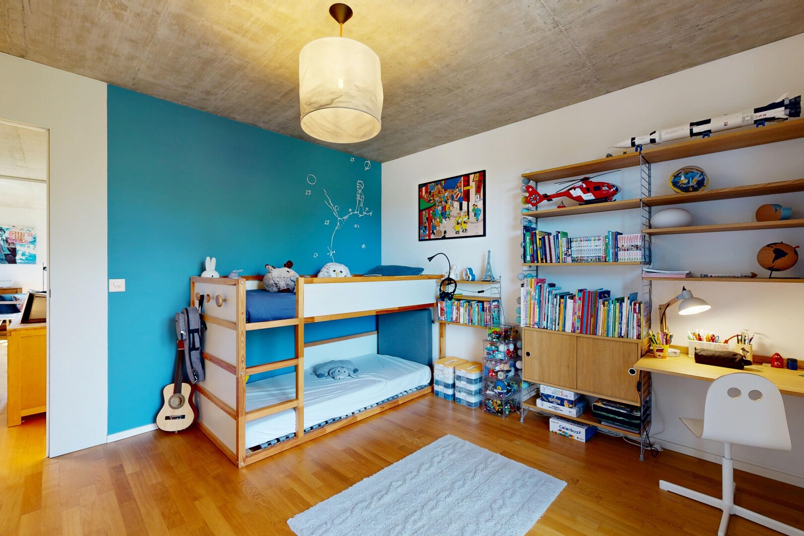room with wood finished floors