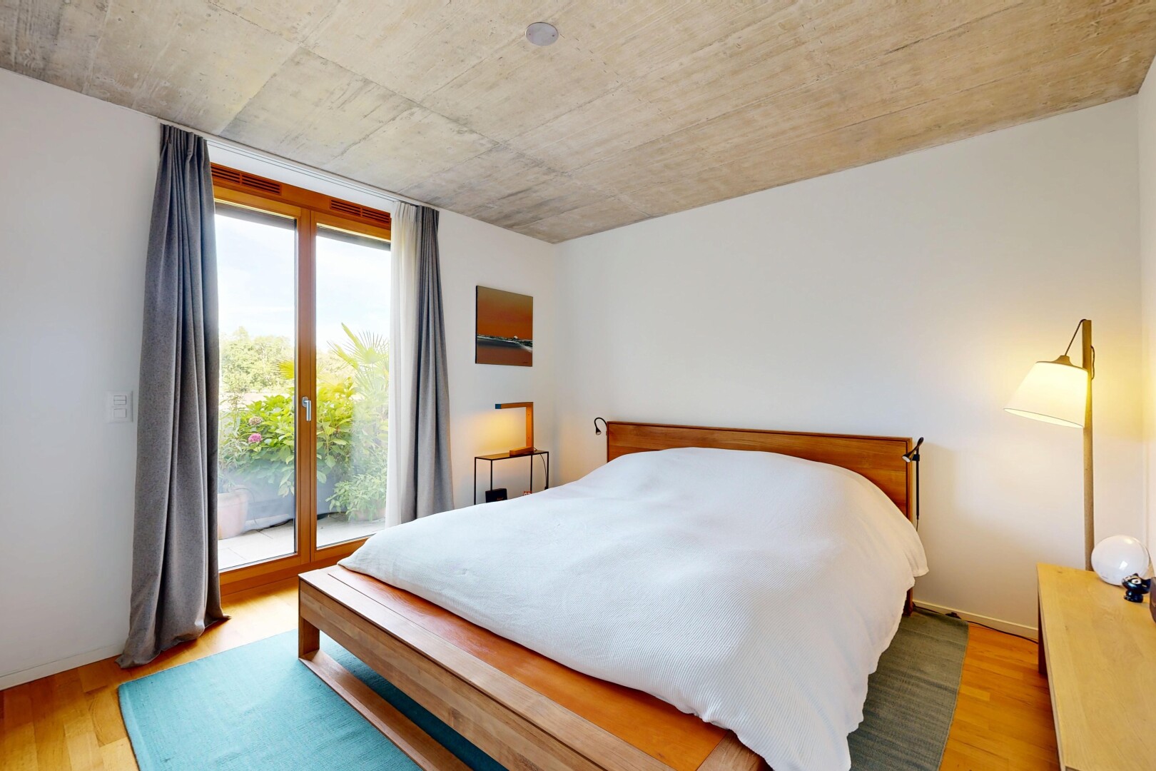 room / bedroom featuring light wood-style flooring