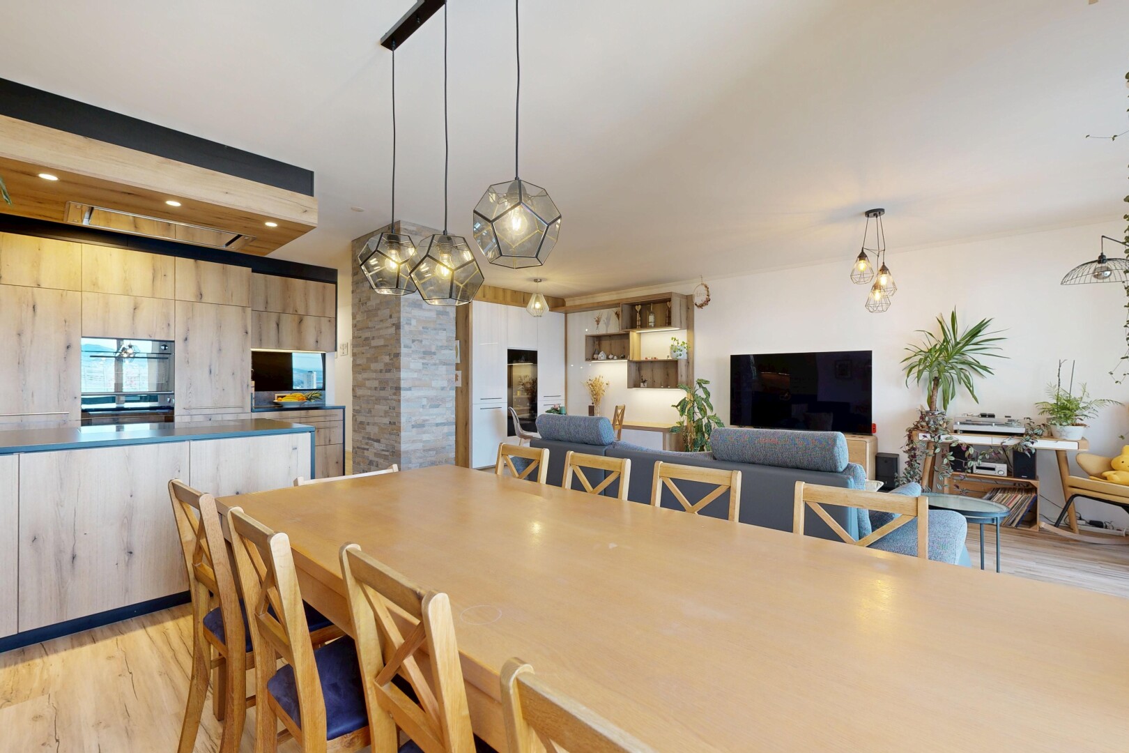 dining area with light wood-type flooring