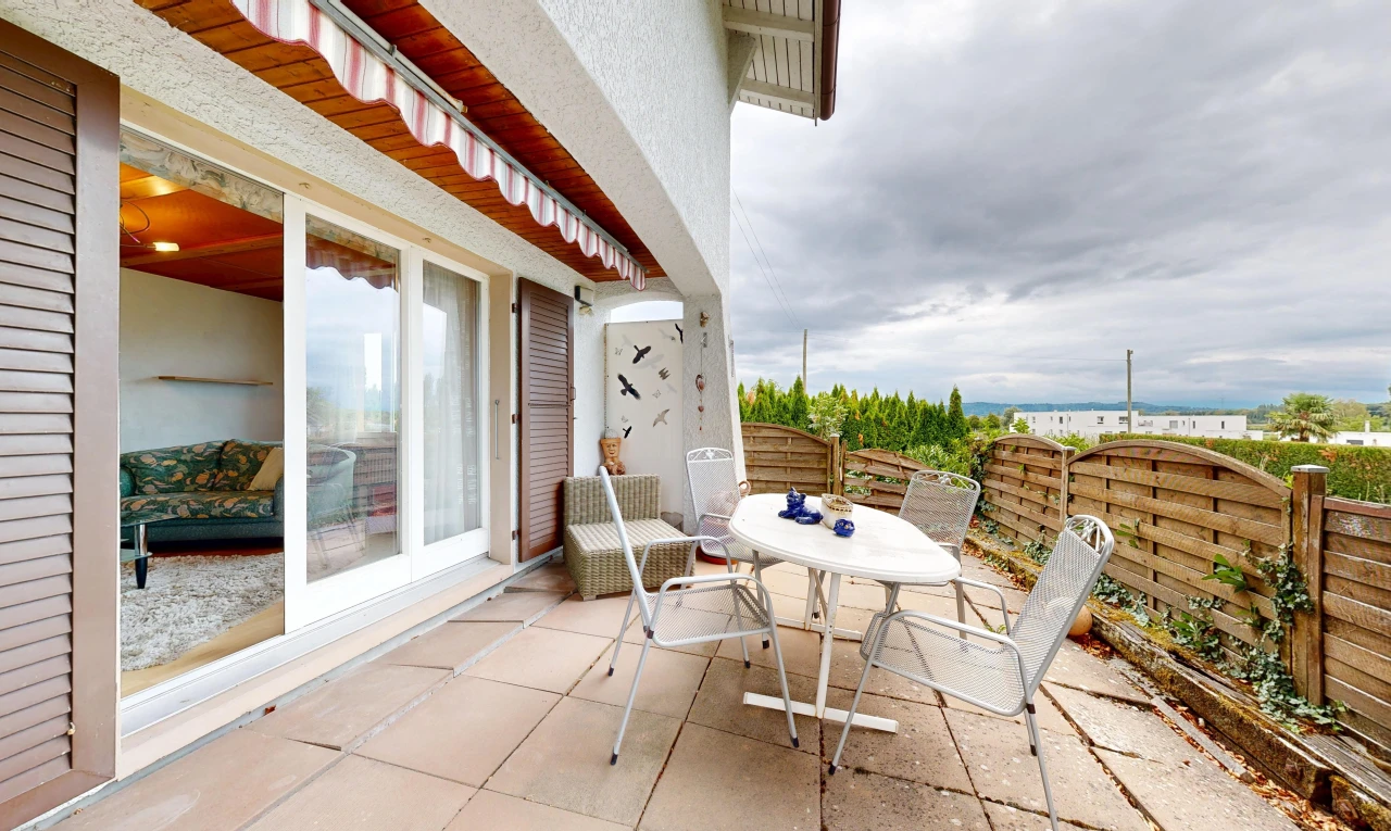 terrace featuring a patio area and outdoor dining area
