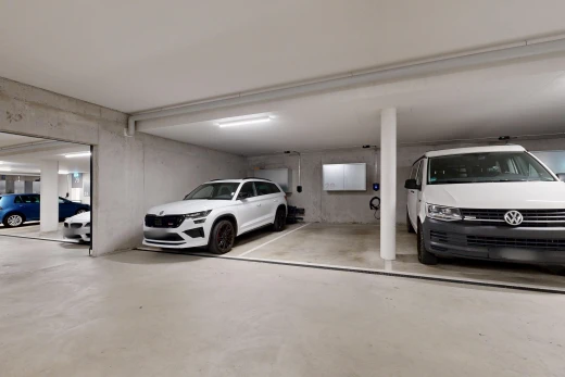 view of parking garage