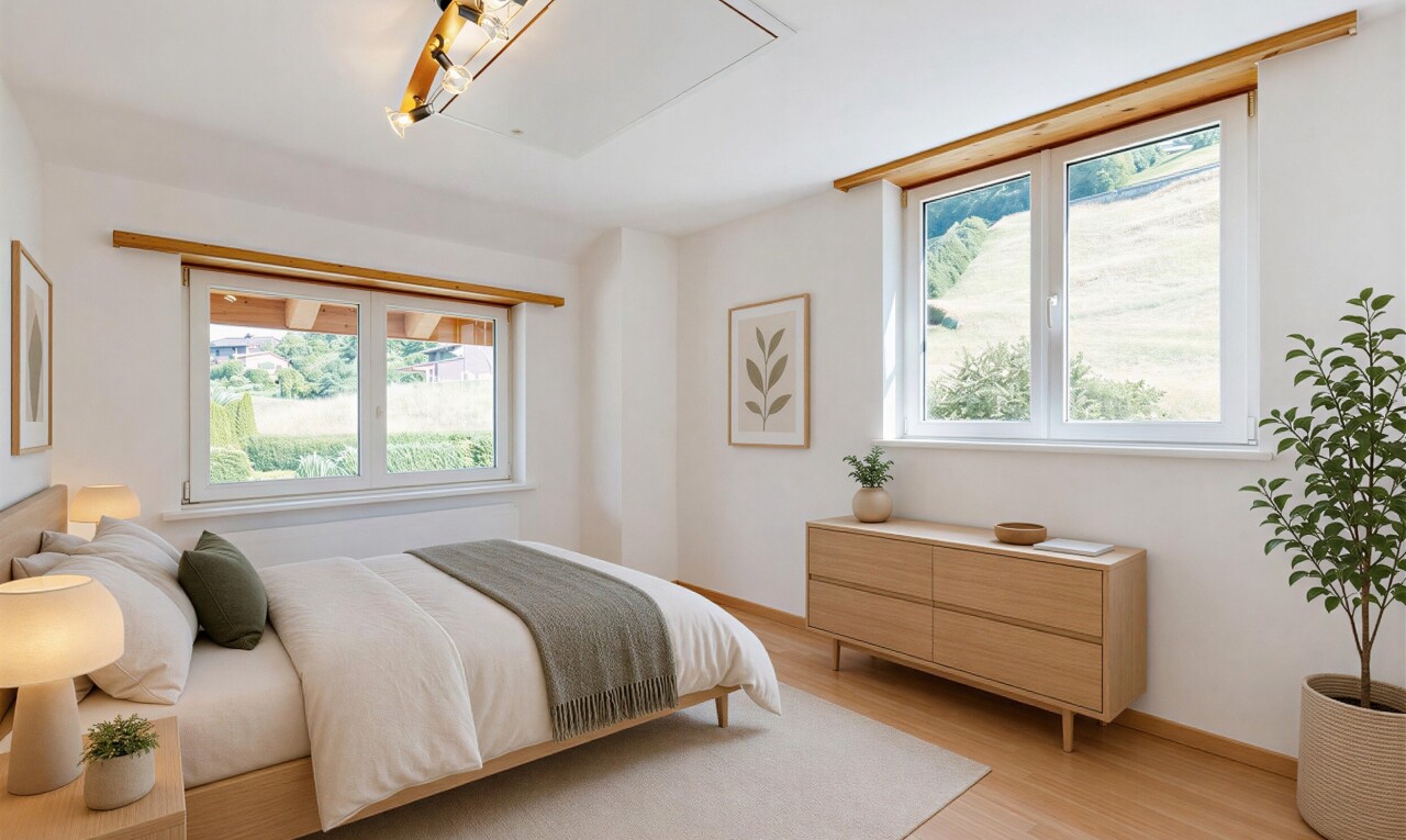 leerer raum mit kühler, gipskartonwand, drywall, inside property, und natürliches licht