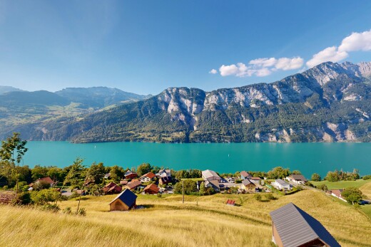 seesicht mit lake view, day time, mountain view, blick auf die berge, und seesicht
