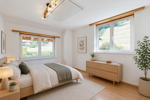 leerer raum mit kühler, gipskartonwand, drywall, inside property, und natürliches licht