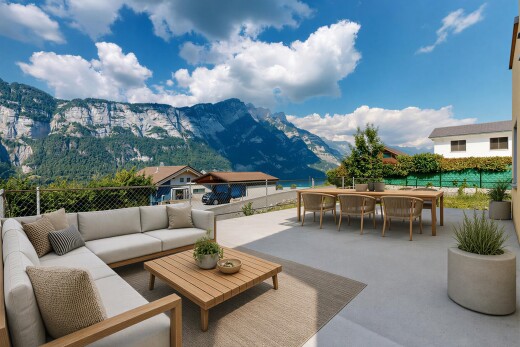 blick auf die berge mit mountain view, blick auf die berge, from property, und day time