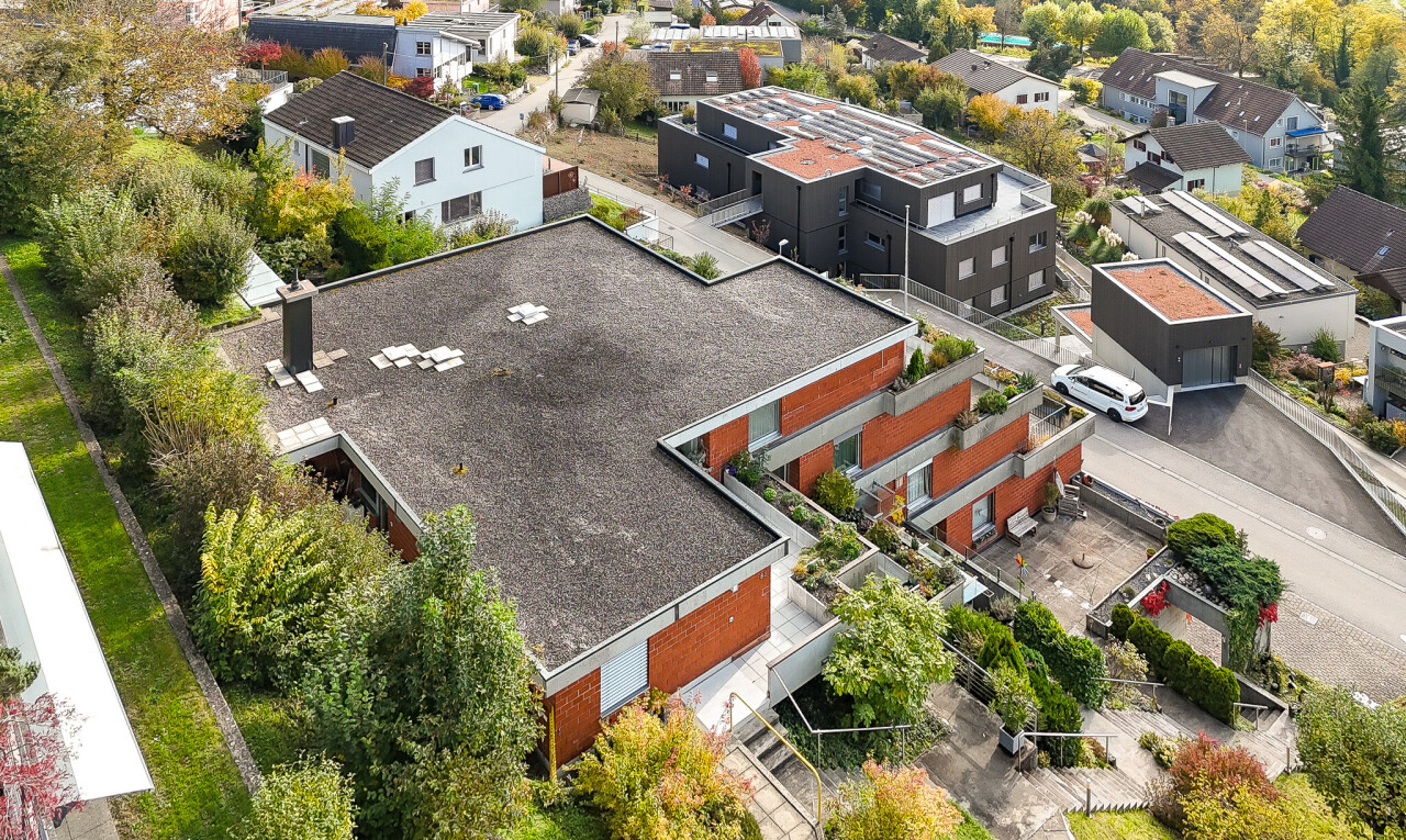 façade avec residential view, vue résidentielle, et drone view