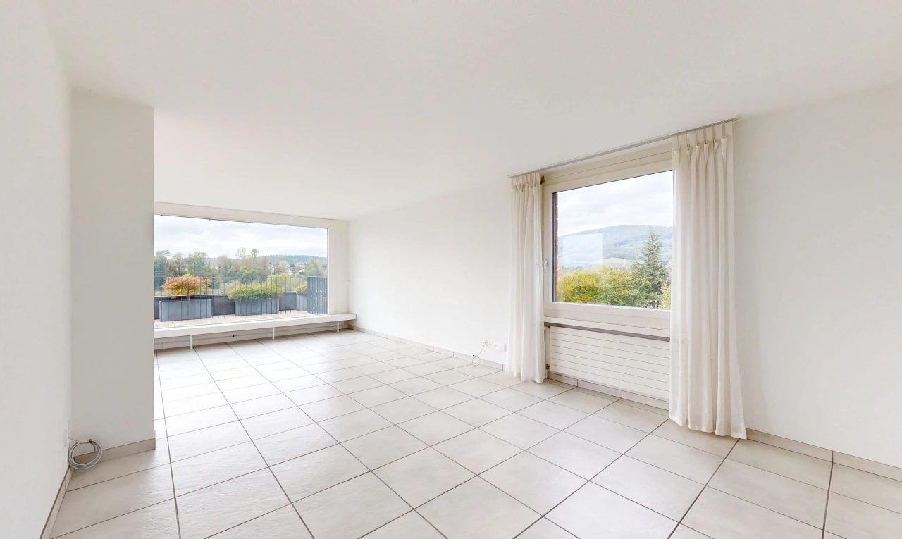 leerer raum mit gipskartonwand, drywall, light floor, inside property, und fliesenboden