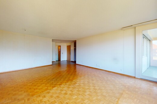 leerer raum mit parquet floor, inside property, drywall, gipskartonwand, und baseboards wall