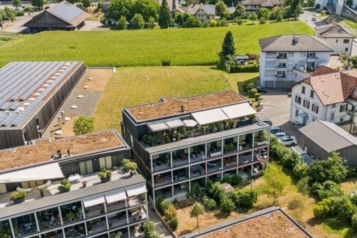 außenansicht mit balkon und aerial view