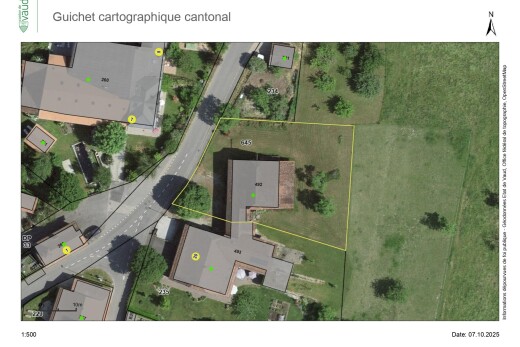 emplacement avec aerial plat map et property lines